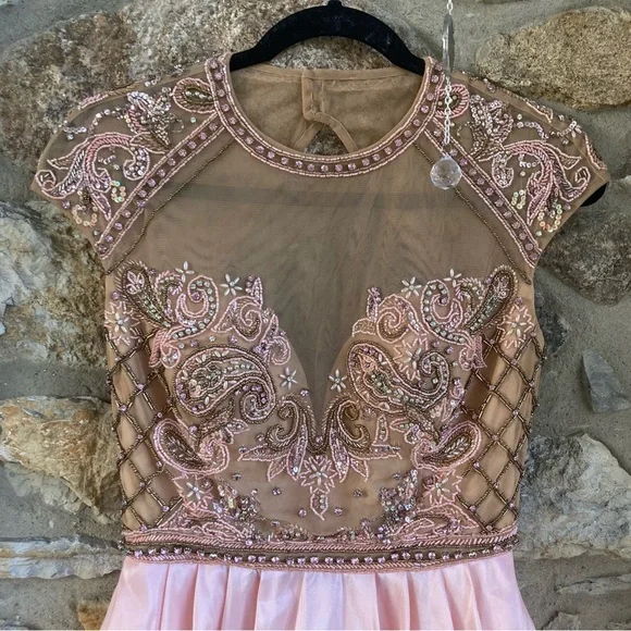 Sherri Hill Illusion Beaded Cupcake Dress Pageant Prom Homecoming 50429 $550 - Picture 4 of 10